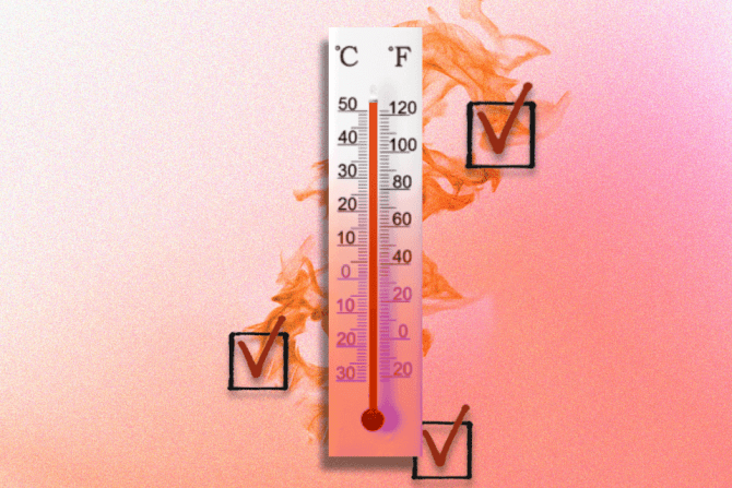 Thermometer heating up symbolizing how to express anger